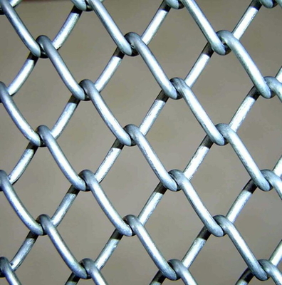 Aluminum Industrial Chain Link Wire Mesh Vinyl Coated With Diamond Hole