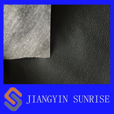 Tear Resistant Black Polyester Sofa Synthetic Leather For Car Seat