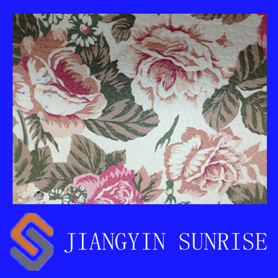 Softness Printed Bag Faux Leather Upholstery Fabric With PU Coating
