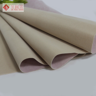 Modern Grey Velvet Upholstery Fabric / Polyester Nylon Flocking Fabric For Decoration