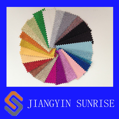 Glitter Textile PVC Synthetic Leather Fabric With Polyeater Backing