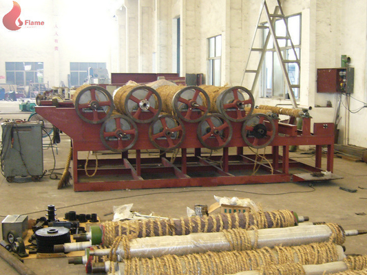 Oil Heating PVC Calender Machine 4 Roll Anti Abrasive For Making Rubberized Fabric