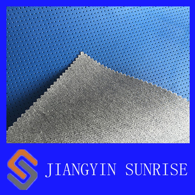 Custom Vehicle Woven Leather Fabric / Blue Leather Upholstery Fabric For Cars