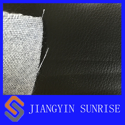 Waterproof Black Car Upholstery Leather PU Synthetic Leather Fabric With EN