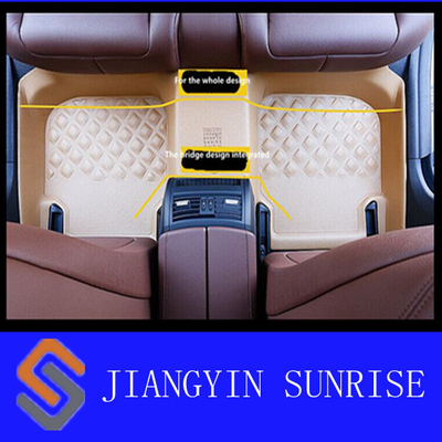 Non Slip Waterproof Navy Blue 3D Foot Mat For Car / Car Floor Liners