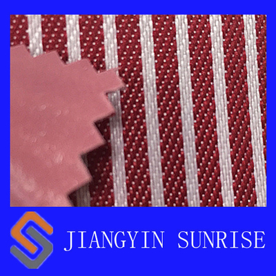Wear - Resistant Red Nylon Fabric For Bags / Luggage Polyester Oxford Fabric