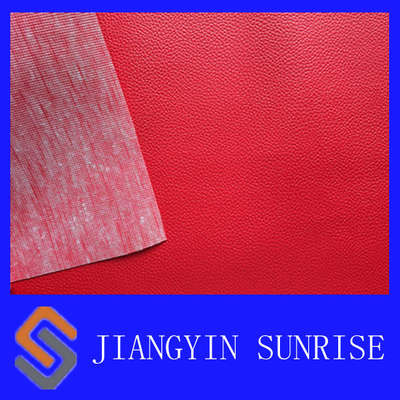 Custom Furniture Red Artificial Leather Fabric For Protective Sofa Covers