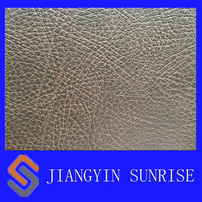 Non - Fading Brown Sofa Upholstery Leather With Dyeing Sofa Leather