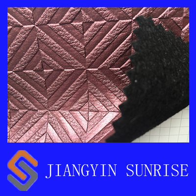 Antibacterial Decorative Chair Brown PVC Artificial Leather With Patterns