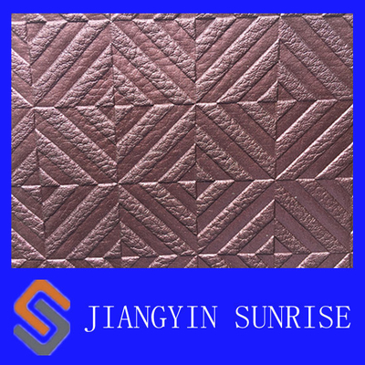 Antibacterial Decorative Chair Brown PVC Artificial Leather With Patterns