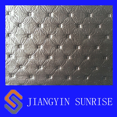 Tear - Resistant Sofa Seat PVC Artificial Leather With Brushing Fabric Background