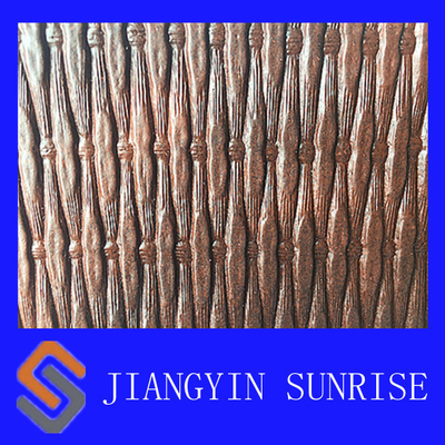 High Abrasion Synthetic Leather Upholstery Fabric , Faux Tooled Leather Fabric