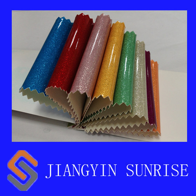 Colorful Knitted PVC Synthetic Leather , Luggage Embossed Leather Fabric