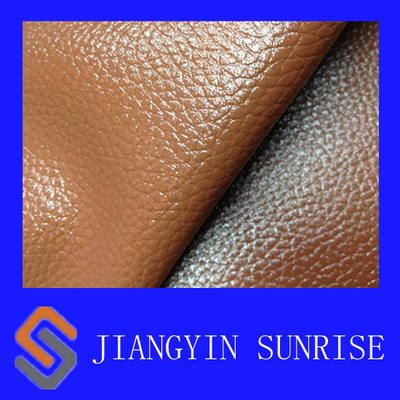 Waterproof 0.8mm Thickness Synthetic PVC Leather Upholstery Fabric For Sofa
