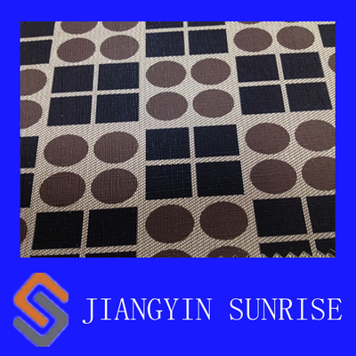 54" Width Woven PVC Flock Synthetic Leather Fabric For Shoes / Sofa