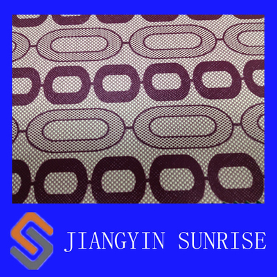 54" Width Woven PVC Flock Synthetic Leather Fabric For Shoes / Sofa