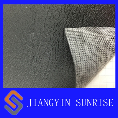 Non - Toxic 0.9mm Thickness Black PVC Artificial Leather for Handbag