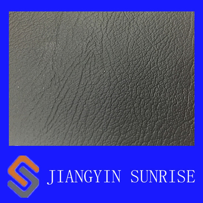 Non - Toxic 0.9mm Thickness Black PVC Artificial Leather for Handbag