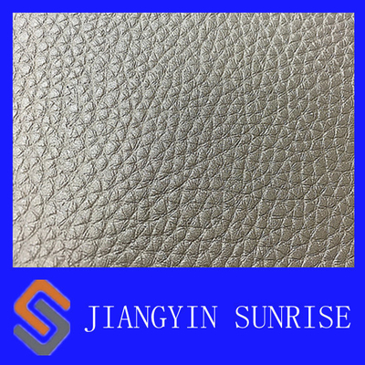Hotel Decorative Pearl Golden PVC Artificial Leather Fabric With Printing