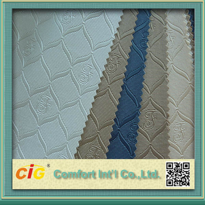 Environmental PVC Artificial Leather Cloth For Sofa / Car Seat / Luggage Tear-Resistant
