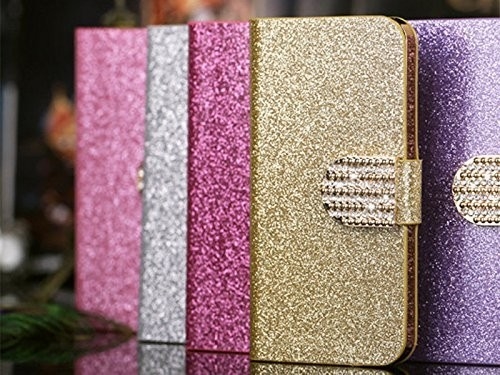 girl beautiful Diamond flip Artificial leather iphone 6 cover wallet with holder case