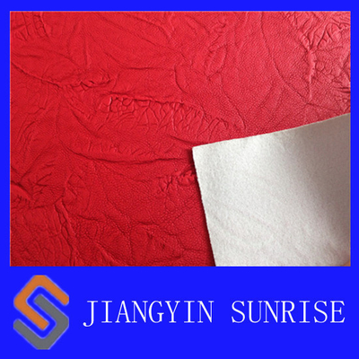 Anti - Yellowing Embossed Pattern PU Synthetic Leather / PU Polyurethane Leather
