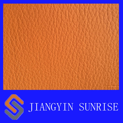 Damask Background PU Synthetic Leather Raw Material , Embossed Leather Hides