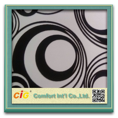 137cm Home Funiture Use Flocking Design 0.8mm PU Leather Fabric