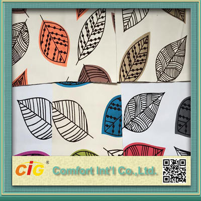 137cm Home Funiture Use Flocking Design 0.8mm PU Leather Fabric