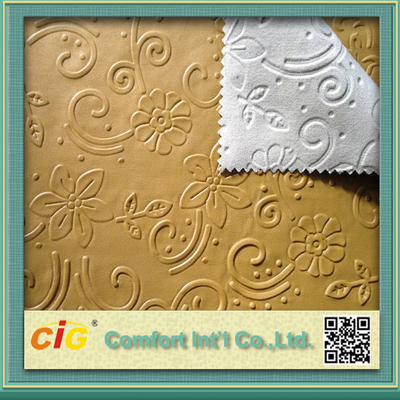 Car Seat Covers Embssed PU Synthetic Leather Fabric / Imitation Leather Upholstery Material