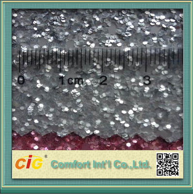 Decoration  PU Printed Vinyl Fabric 137cm Wide Shiny With Glitter