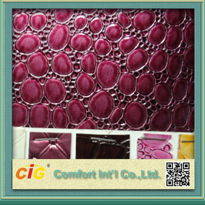 Custom Printed Distressed PU PVC Synthetic Leather for Car Seats / Sofa Furniture Upholstery