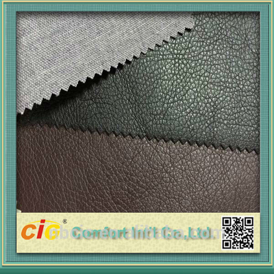 Environmentally Friendly Leather Cloth PU Synthetic Leather For Shoes / Auto Upholstery
