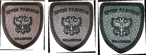 Custom Embossed Synthetic Leather Patches For Jeans / Garment And Suitcase