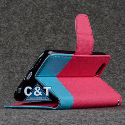 Slim Leather Iphone 6 Plus Protective Case , Wallet Stand Book Credit Card Holder