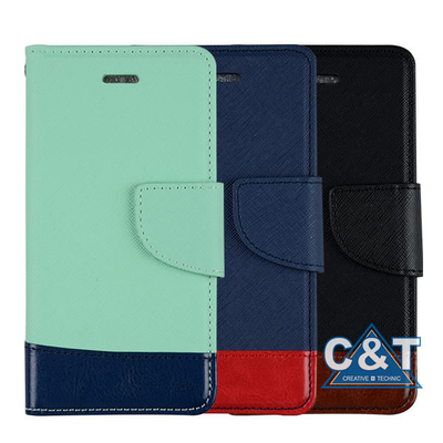 Slim Leather Iphone 6 Plus Protective Case , Wallet Stand Book Credit Card Holder