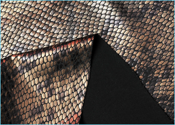 Dance Costume Polyester Spandex Fabric / Faux Leather Upholstery Fabric for Bag