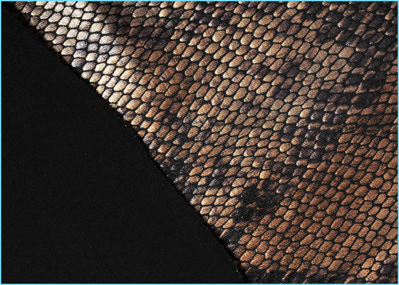 Dance Costume Polyester Spandex Fabric / Faux Leather Upholstery Fabric for Bag