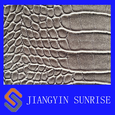 Woven Crocodile Faux Leather Fabric Waterproof PU Synthetic Leather