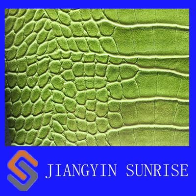 Woven Crocodile Faux Leather Fabric Waterproof PU Synthetic Leather