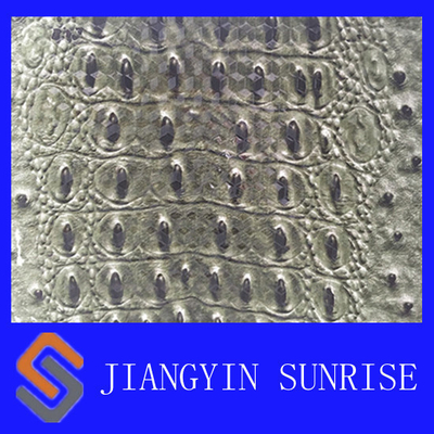 Colorful Polyurethane Faux Crocodile Leather Fabric for Bags 54"/55" Width