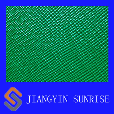 Anti - Mildew Colorful Knitted / Woven Bag Quilted Faux Leather Fabric