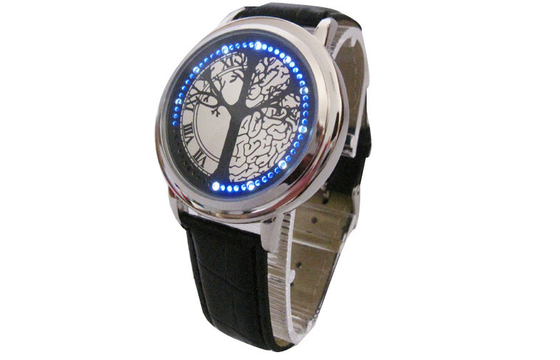 Leather Bracelet LED Digital Wrist Watch Unisex for Swimming , Water Resistant