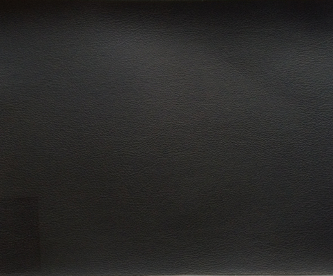 135 Paper Texture Black Faux Leather Auto Upholstery Fabric For Funiture