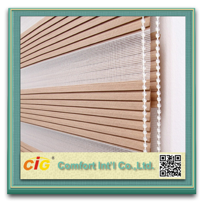 Zebra Roller Curtain Blackout Modern Curtain Fabric / Curtain Cloth with Polyester and Acrylic