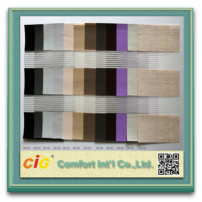 Zebra Roller Curtain Blackout Modern Curtain Fabric / Curtain Cloth with Polyester and Acrylic