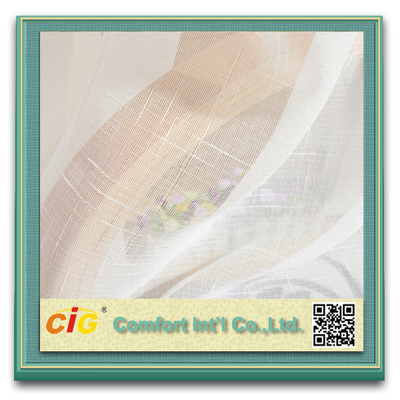 Yarn Dyed Cross Grain Sheer Curtain Cloth Cross Modern Curtain Fabric for Decoration