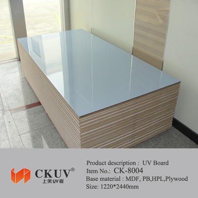 Green / Red / Blue Faced Laminated Carving UV MDF Board For Sliding Doors / Cabinet