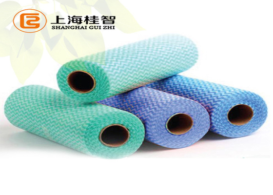 Spunlace Nonwoven Wipe Cloth , Viscose Spunlace / Polyester Spunlace