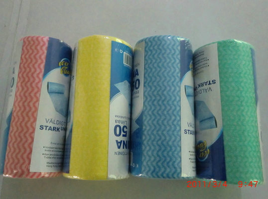 Non Woven Household Cleaning Products Wipes Roll for Kitchen / Tableware Clean